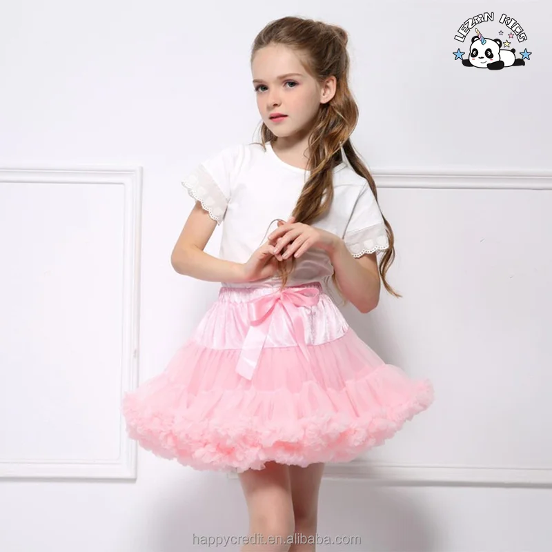LEZONKIDS - Roupas de dança personalizadas de alta qualidade e confortáveis para meninas, saia tutu fofa, saia de ballet com laço, saia tutu de ballet